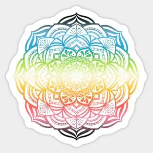 Gradient Queer Pride Mandala Sticker